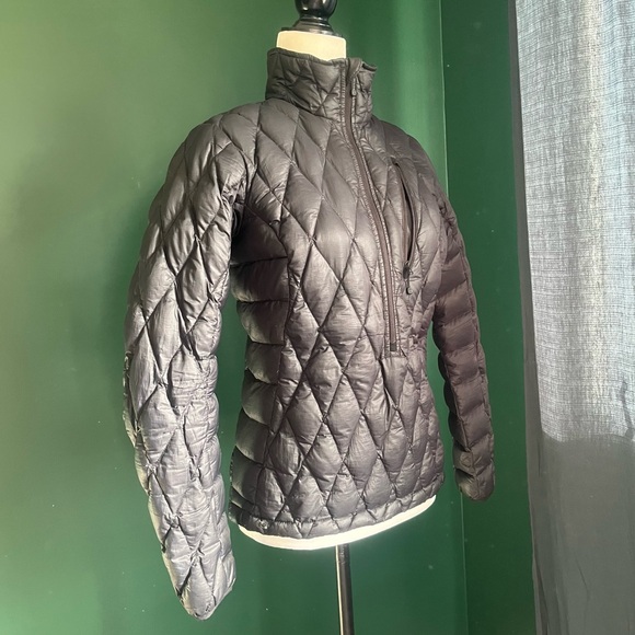 Vintage MEC Down Filled 3/4 Zip Puffer Jacket - Black Winter Down Coat - Picture 15 of 16